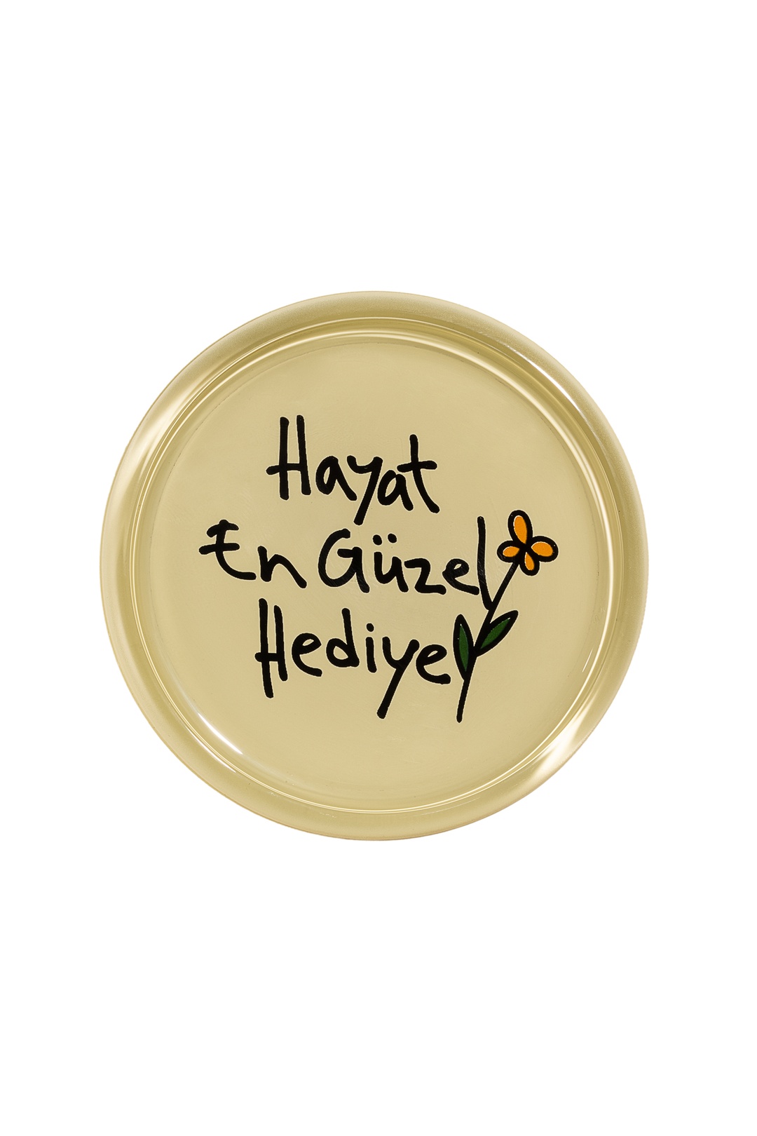 "Hayat En Güzel Hediye" Bardak Altlığı Yeşil
