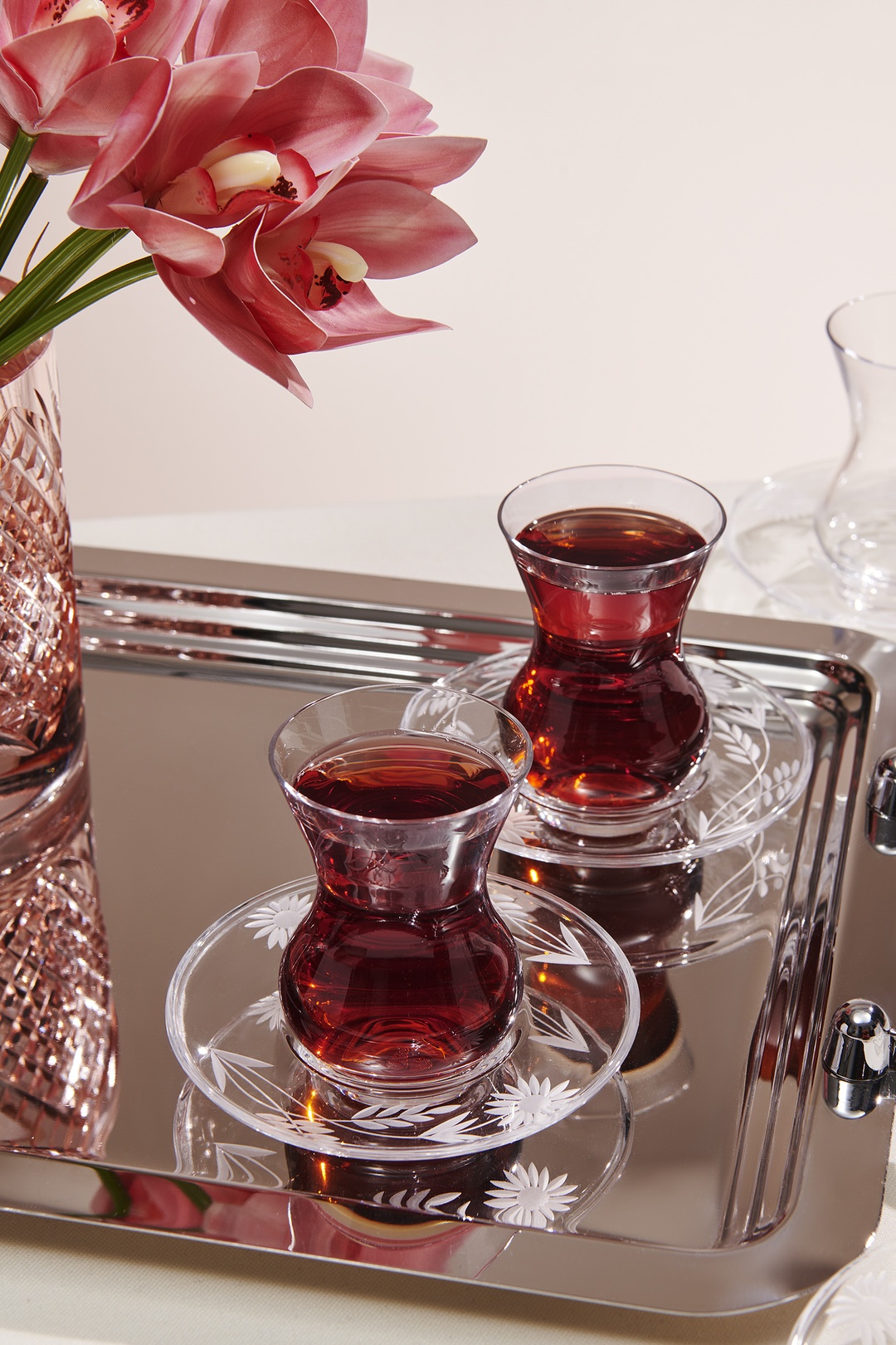 Nostalji Çay Bardağı ve Tabağı