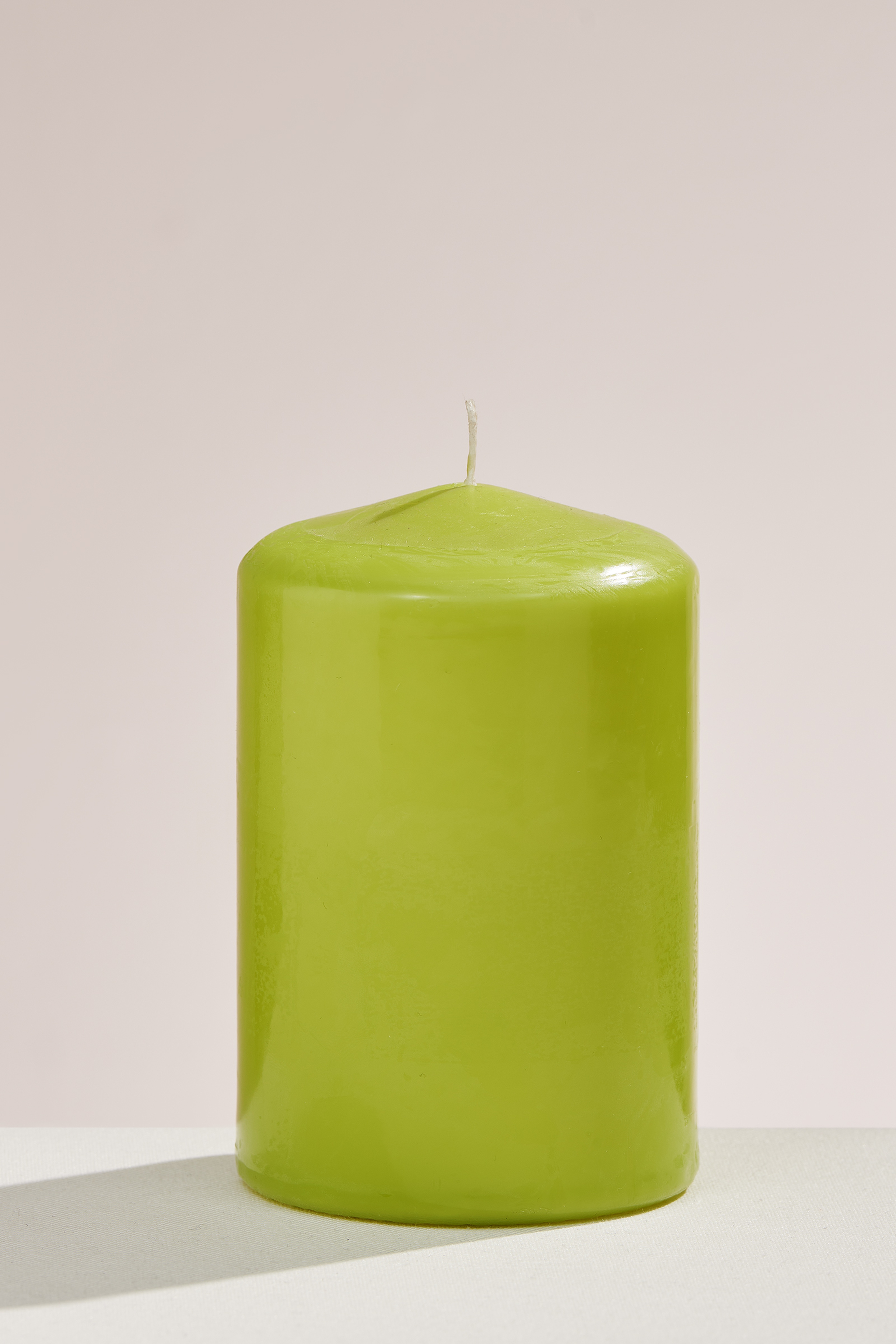 Green Cylinder Candle 120x78 Mm