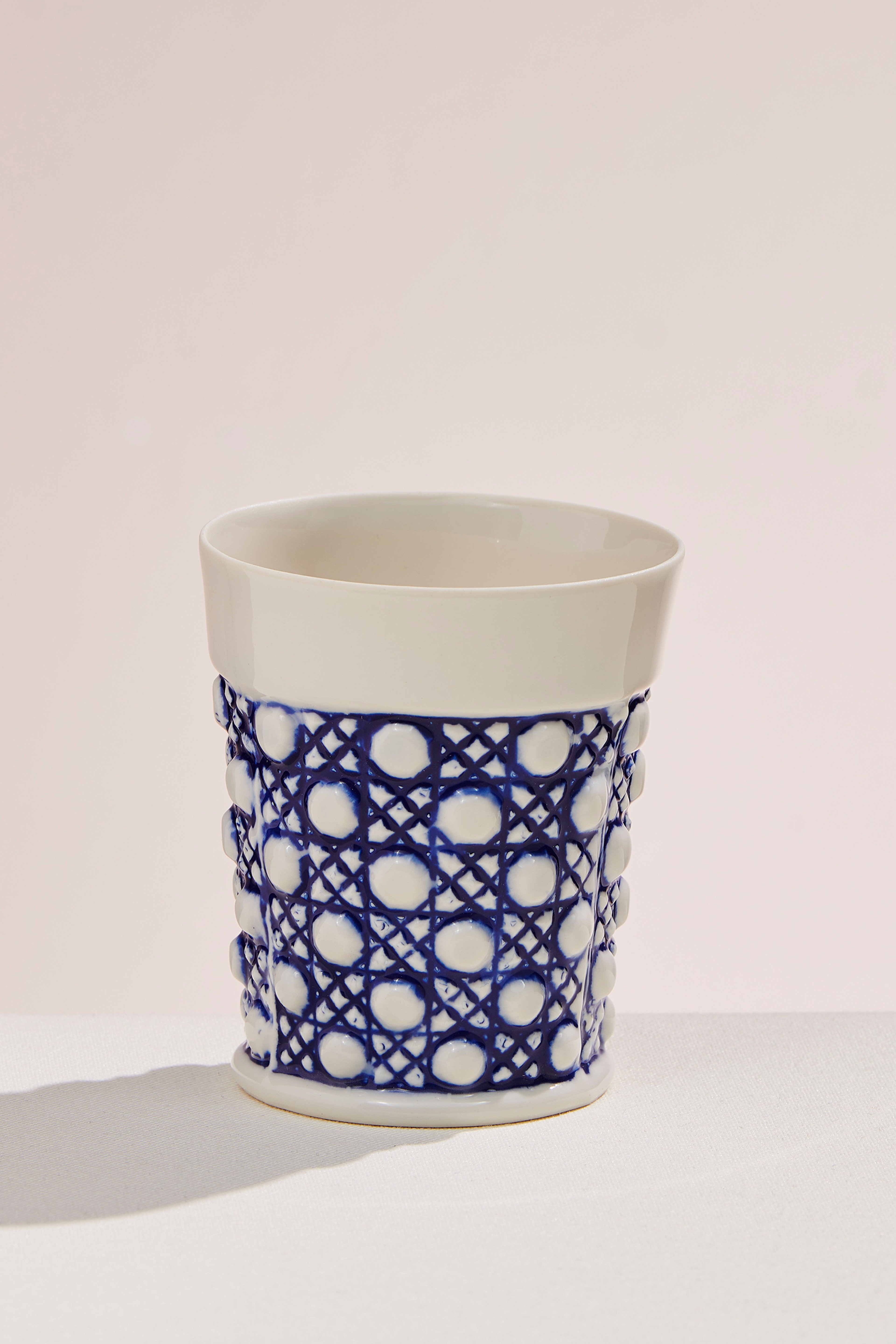 Blue Beykoz Checkers Glass