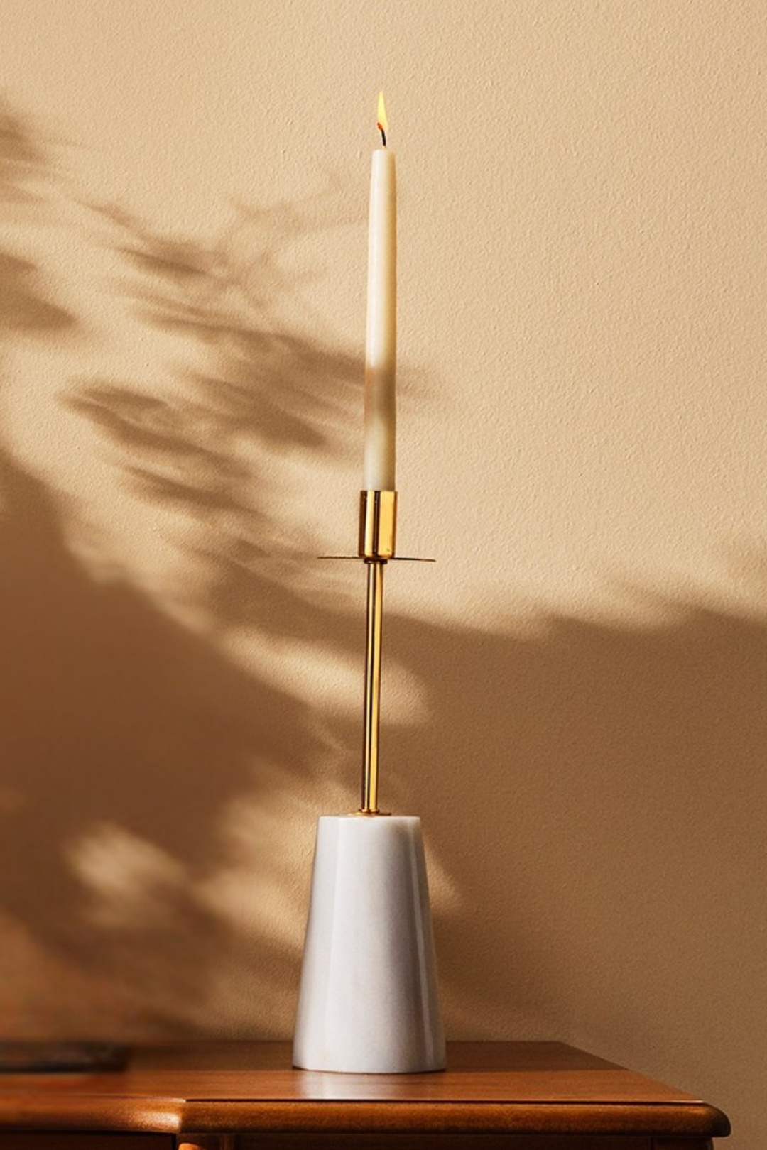 Mermer Şamdan Mumluk L 37 Cm