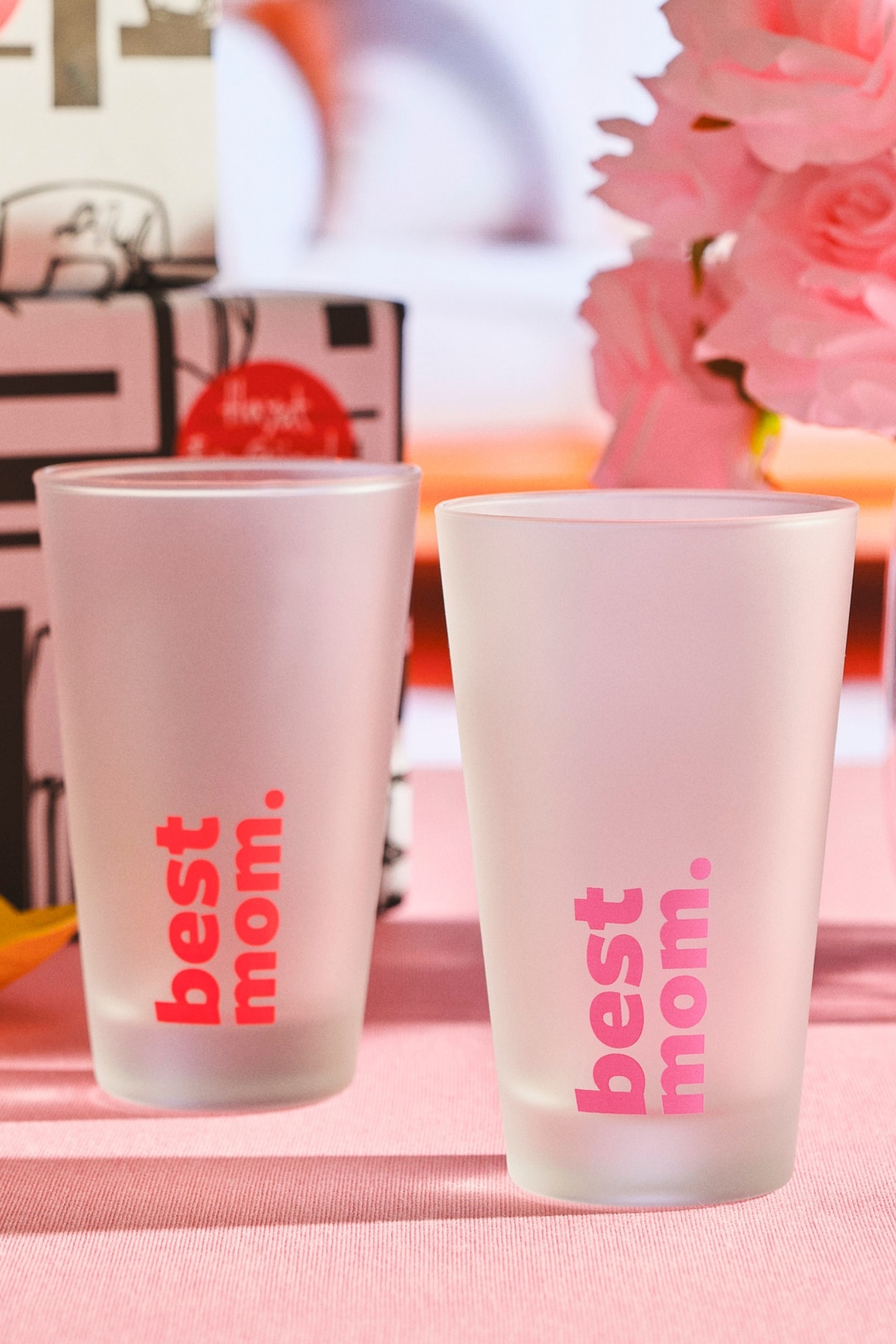 "Best Mom" Pembe Meşrubat Bardağı 395 cc