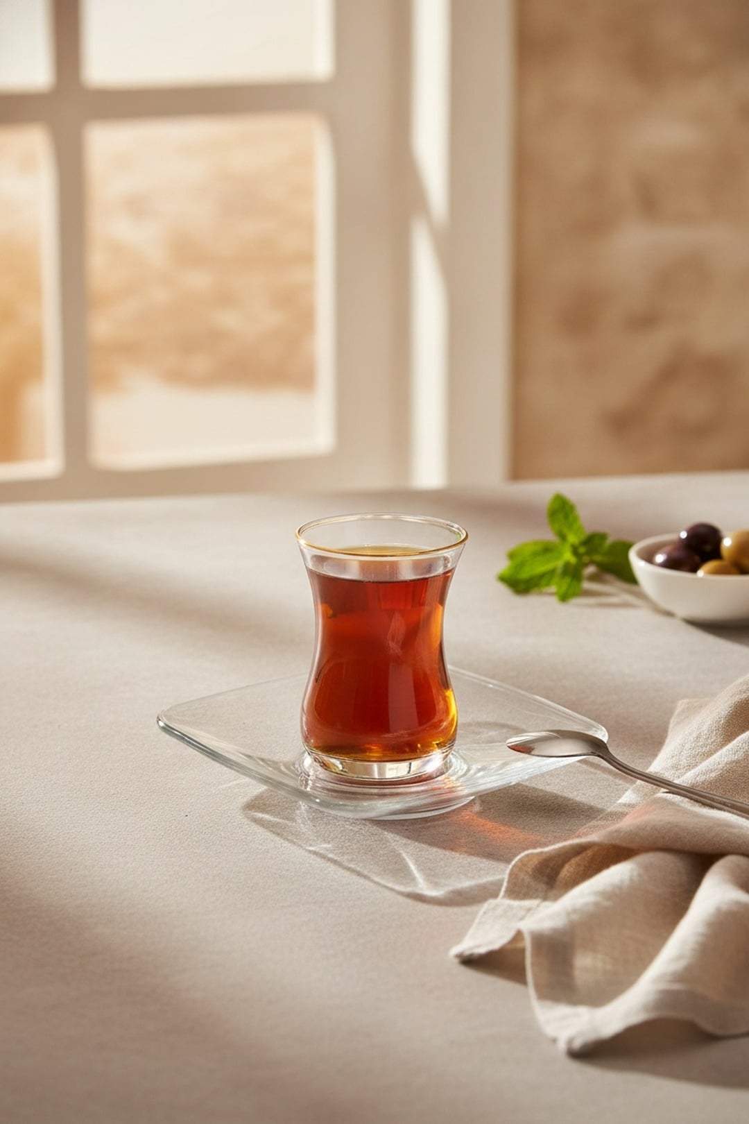 Kare Çay Tabağı