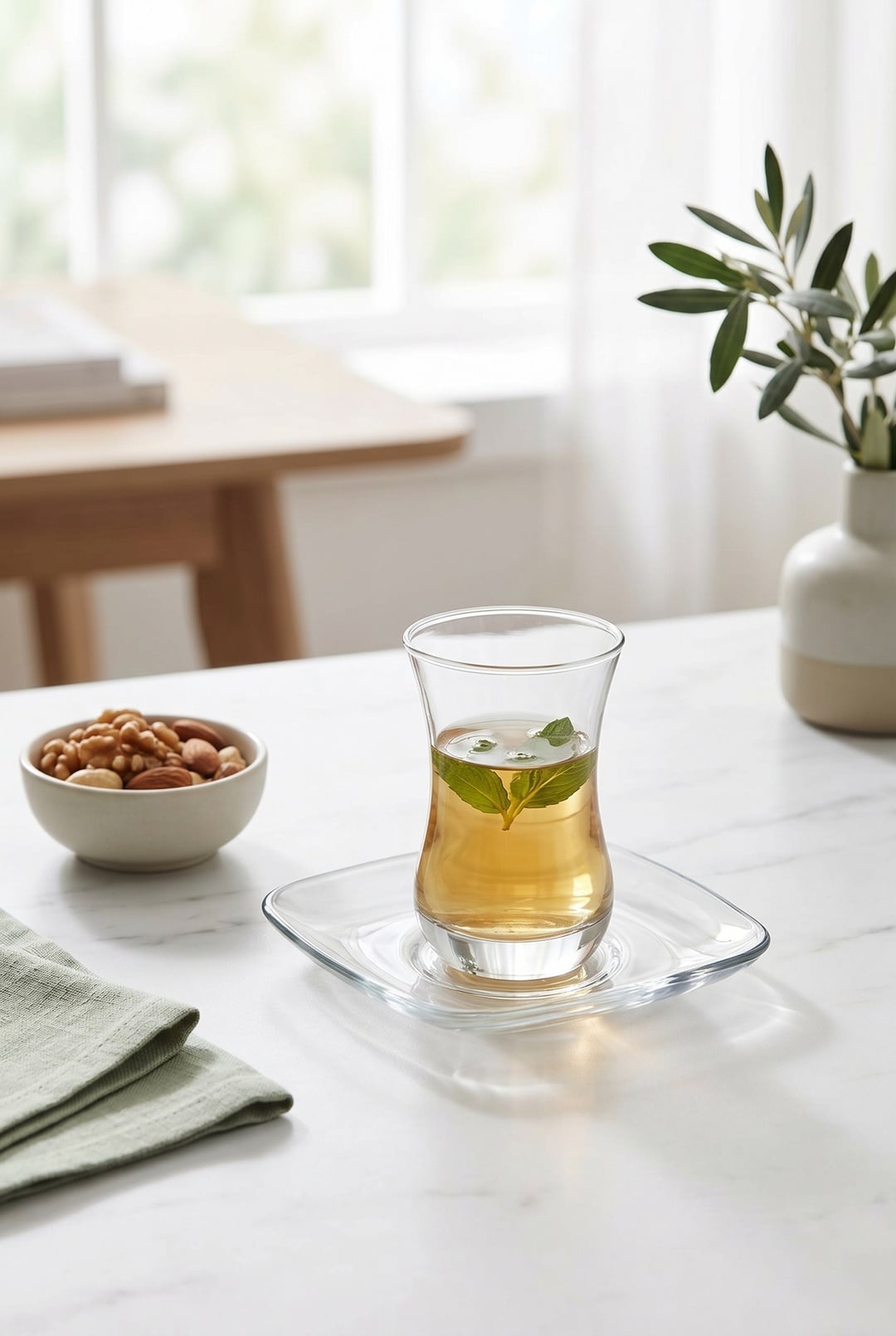 Kare Çay Tabağı