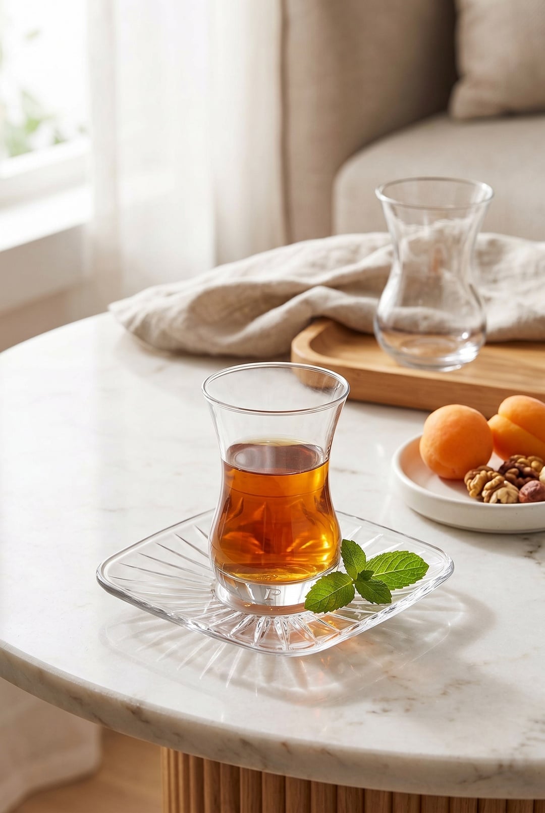 Kare Çay Tabağı