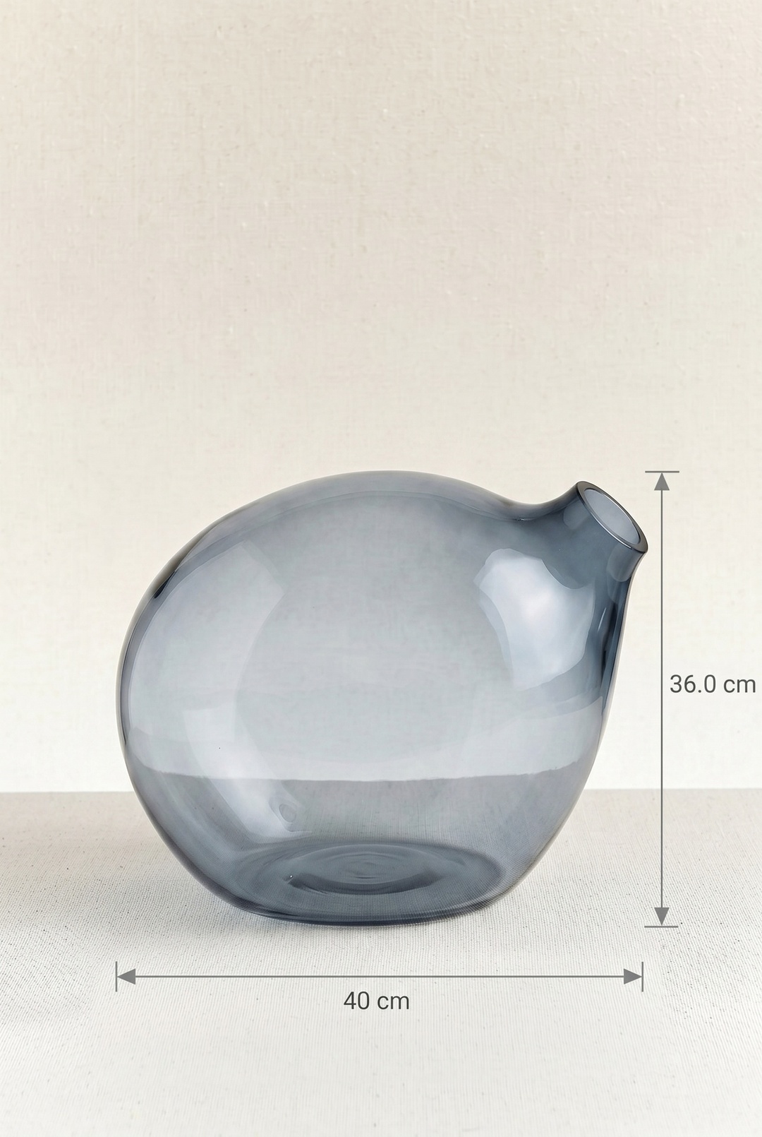 Bubble Vazo Çelik Mavi 40 Cm