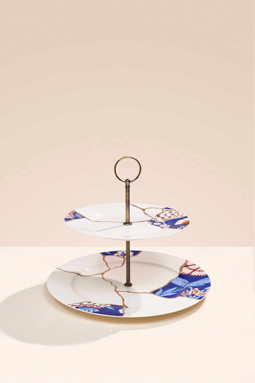 Kintsugi 2 Katlı Sunum Tabağı