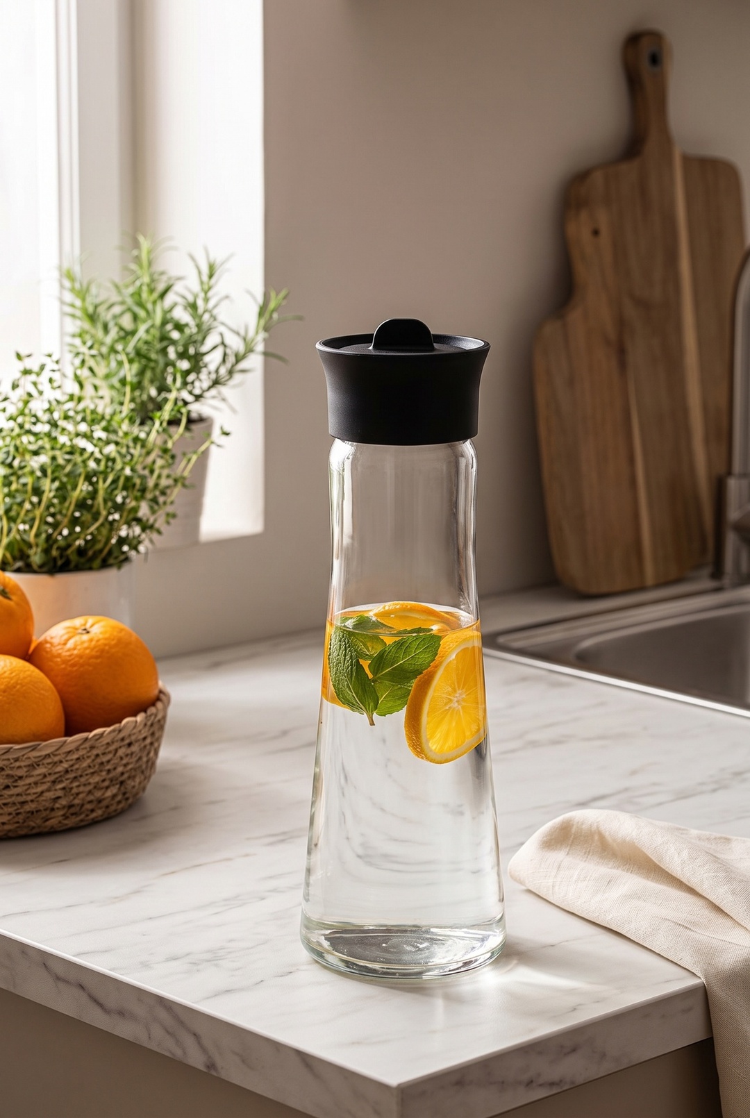 Tower Sürahi Siyah Kapaklı 1030 CC