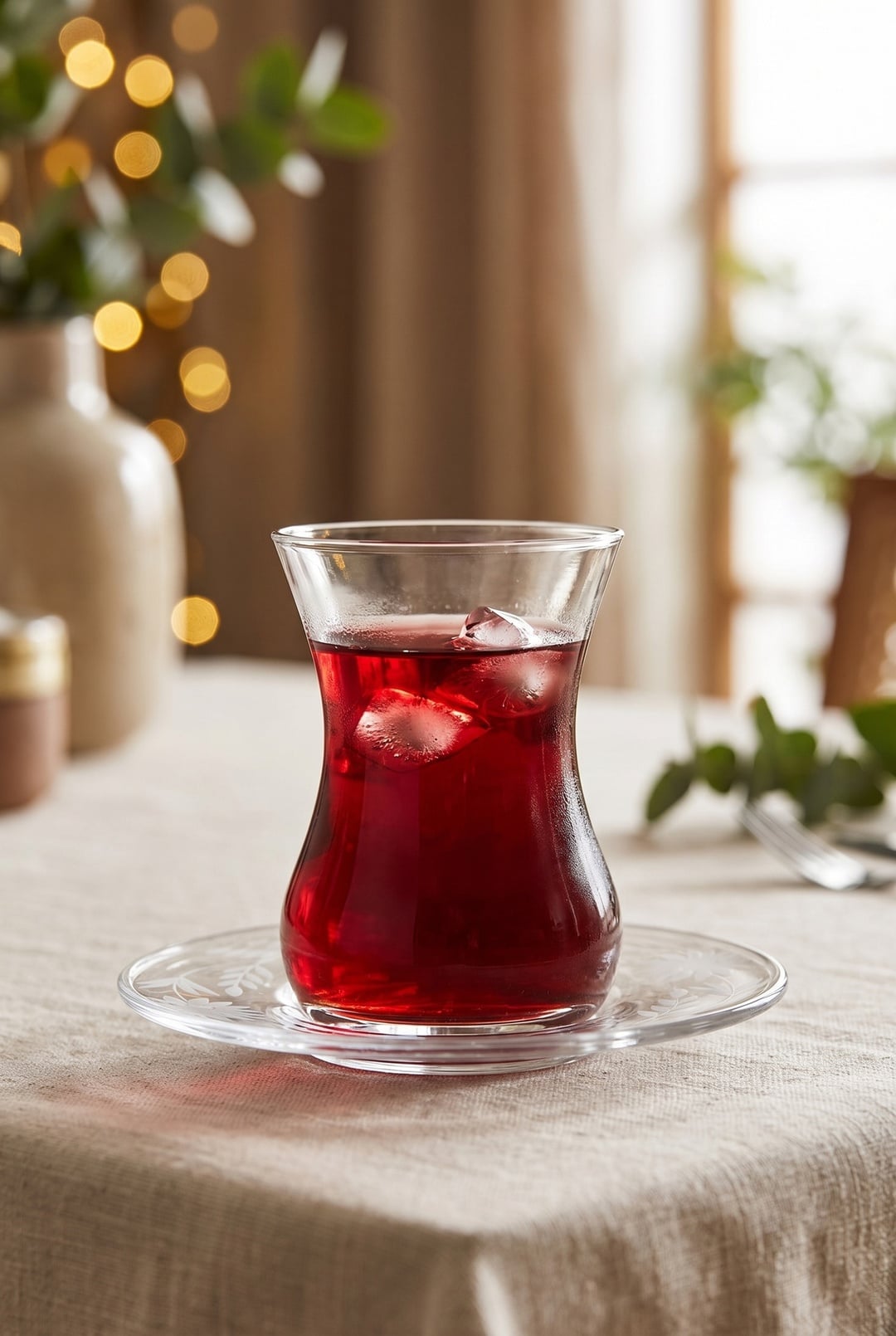 Nostalji Çay Bardağı ve Tabağı