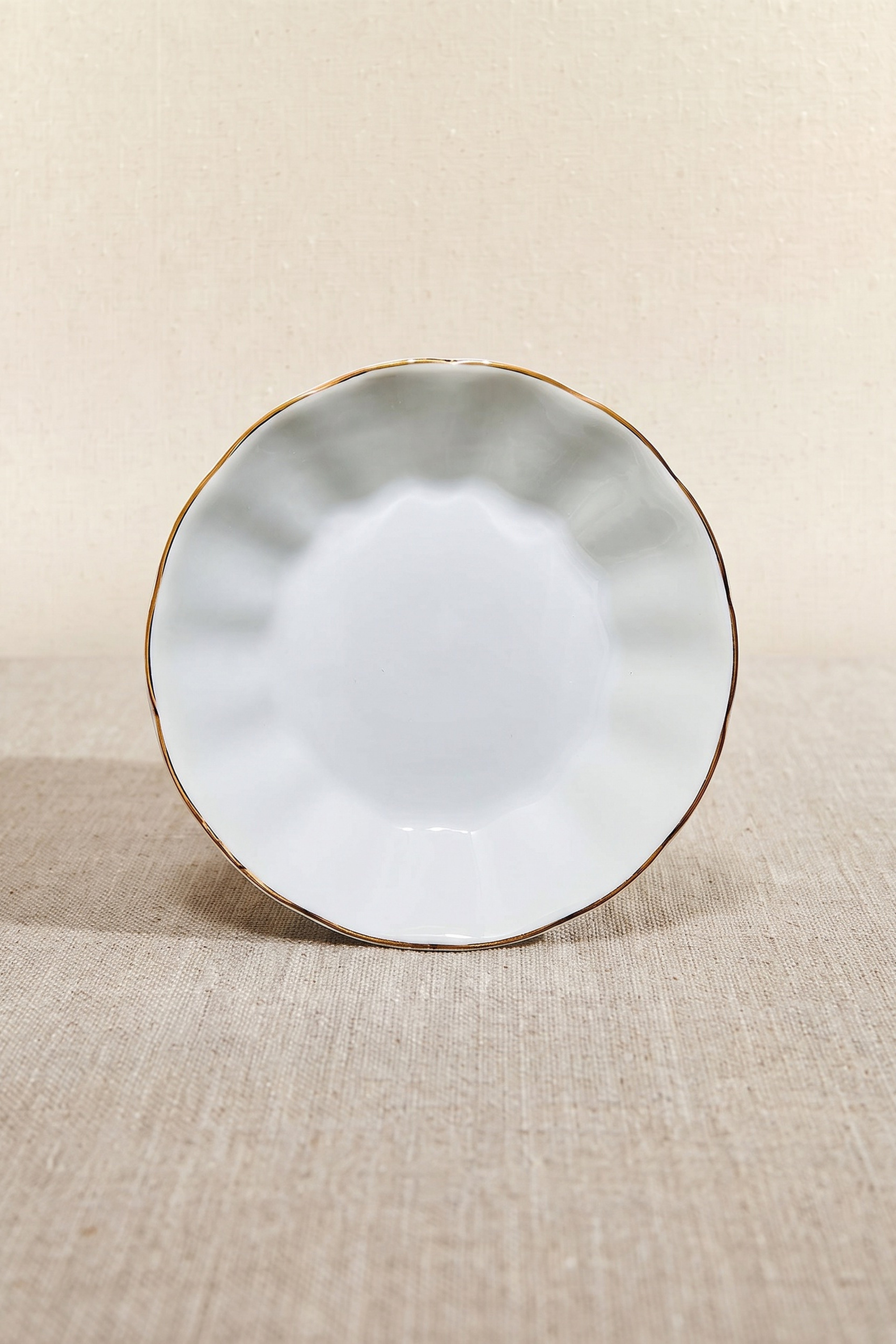 Gold Band Porcelain Tea Plate