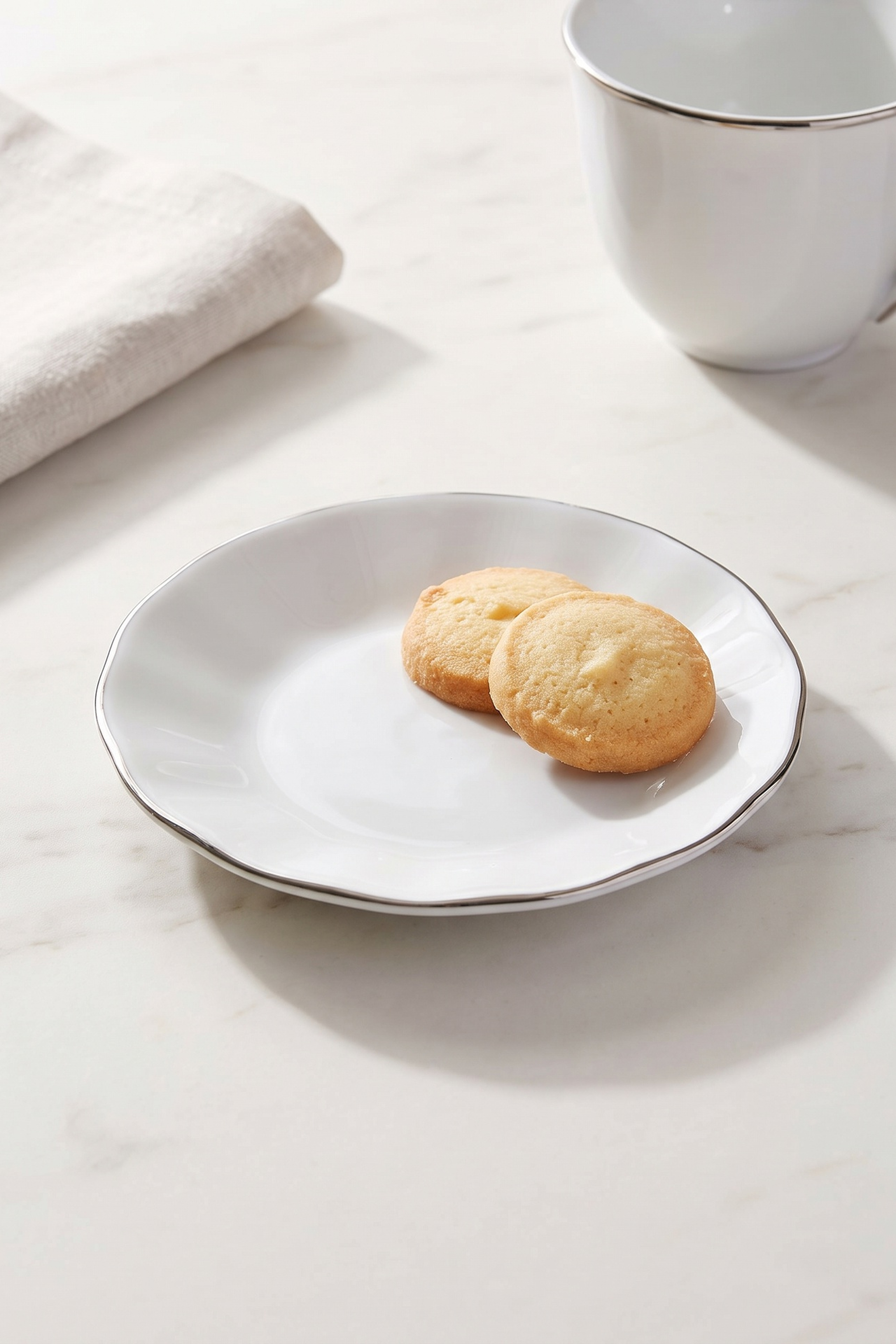 Platinum Band Porcelain Tea Plate