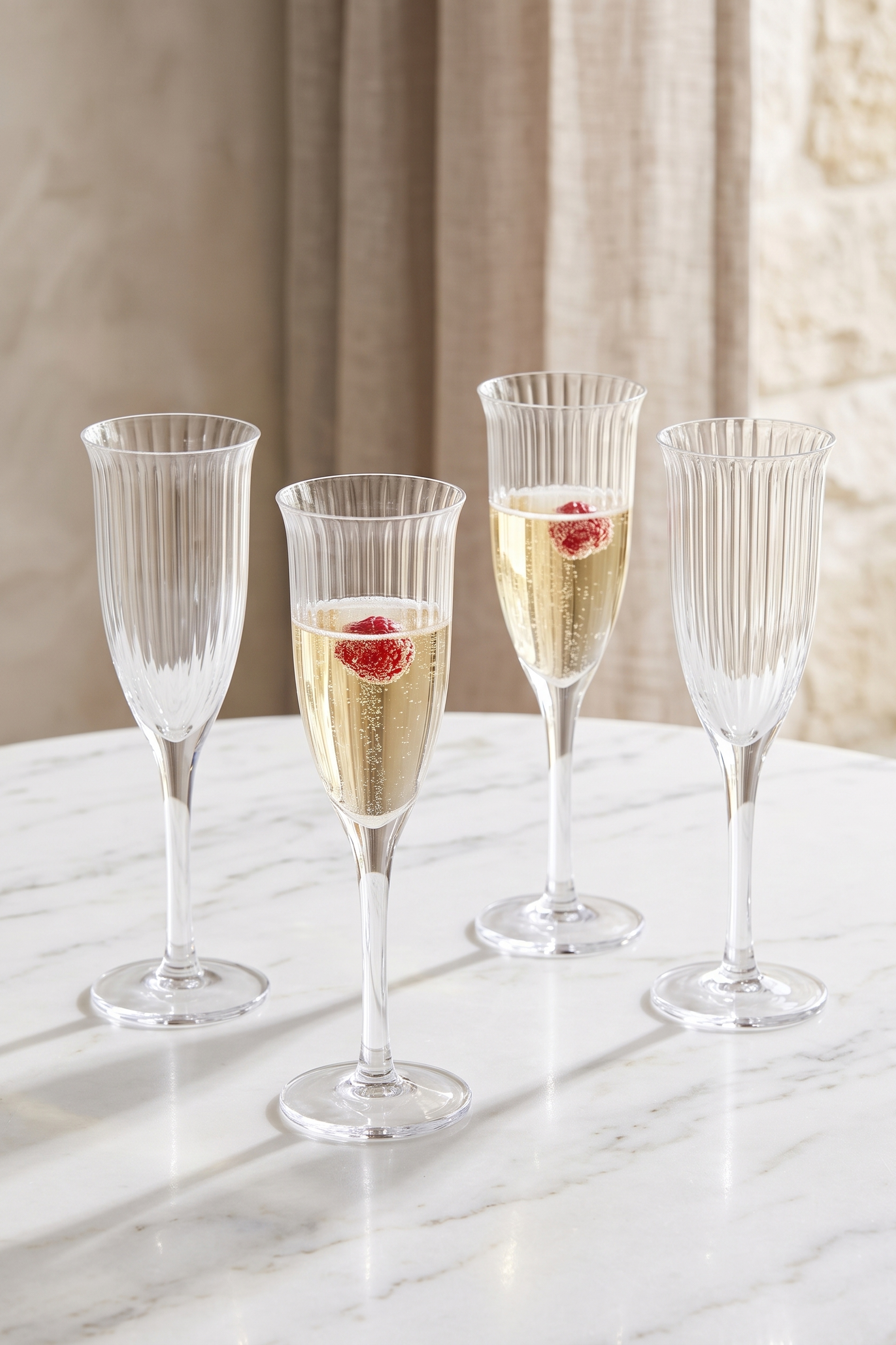 Omnia "Bey"" 4-Piece Champagne Glass"