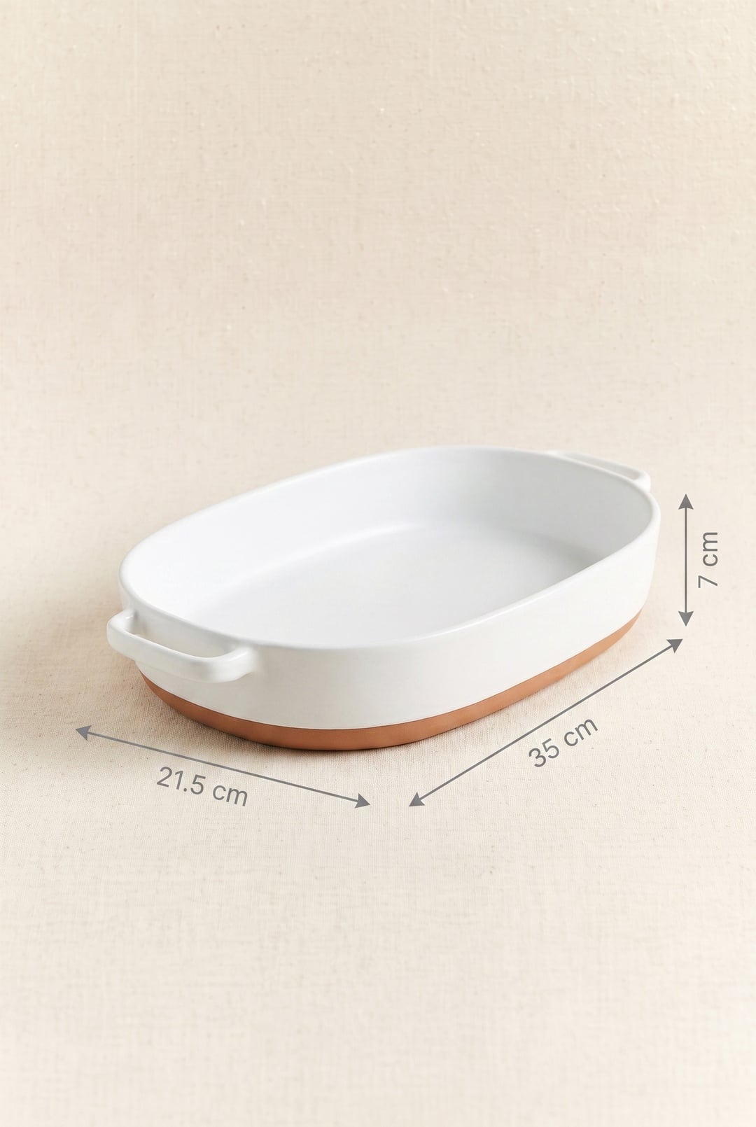 Norge Seramik Fırın Kabı 35 cm Beyaz