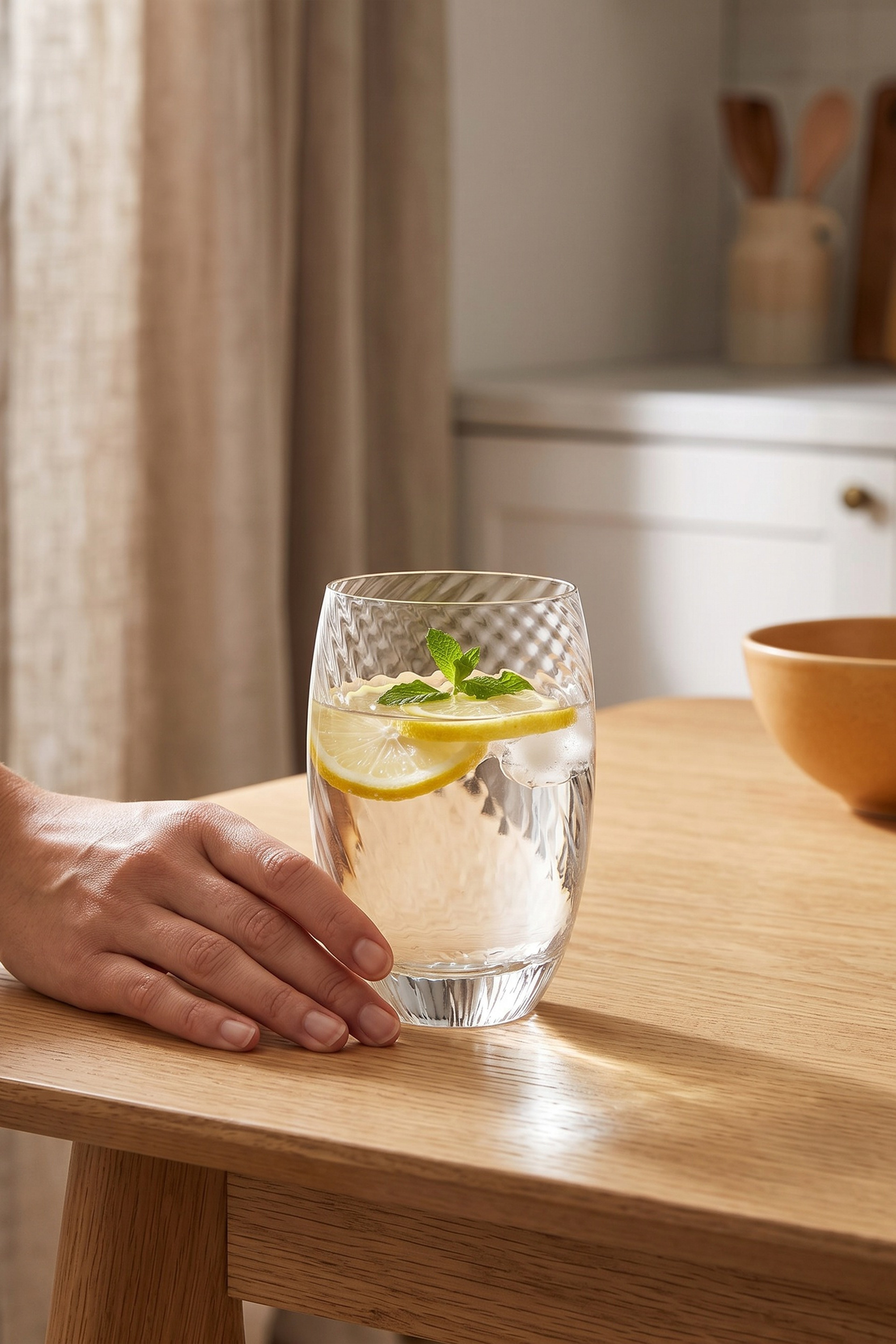 Water Glass with Optics