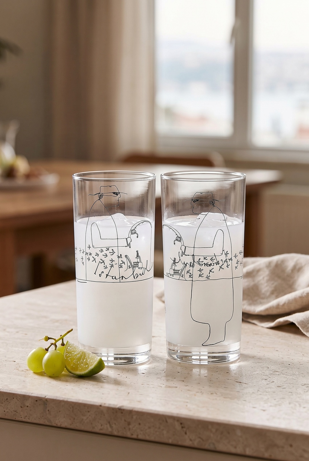 Behiç Ak Rakı Bardağı Seti 2'li