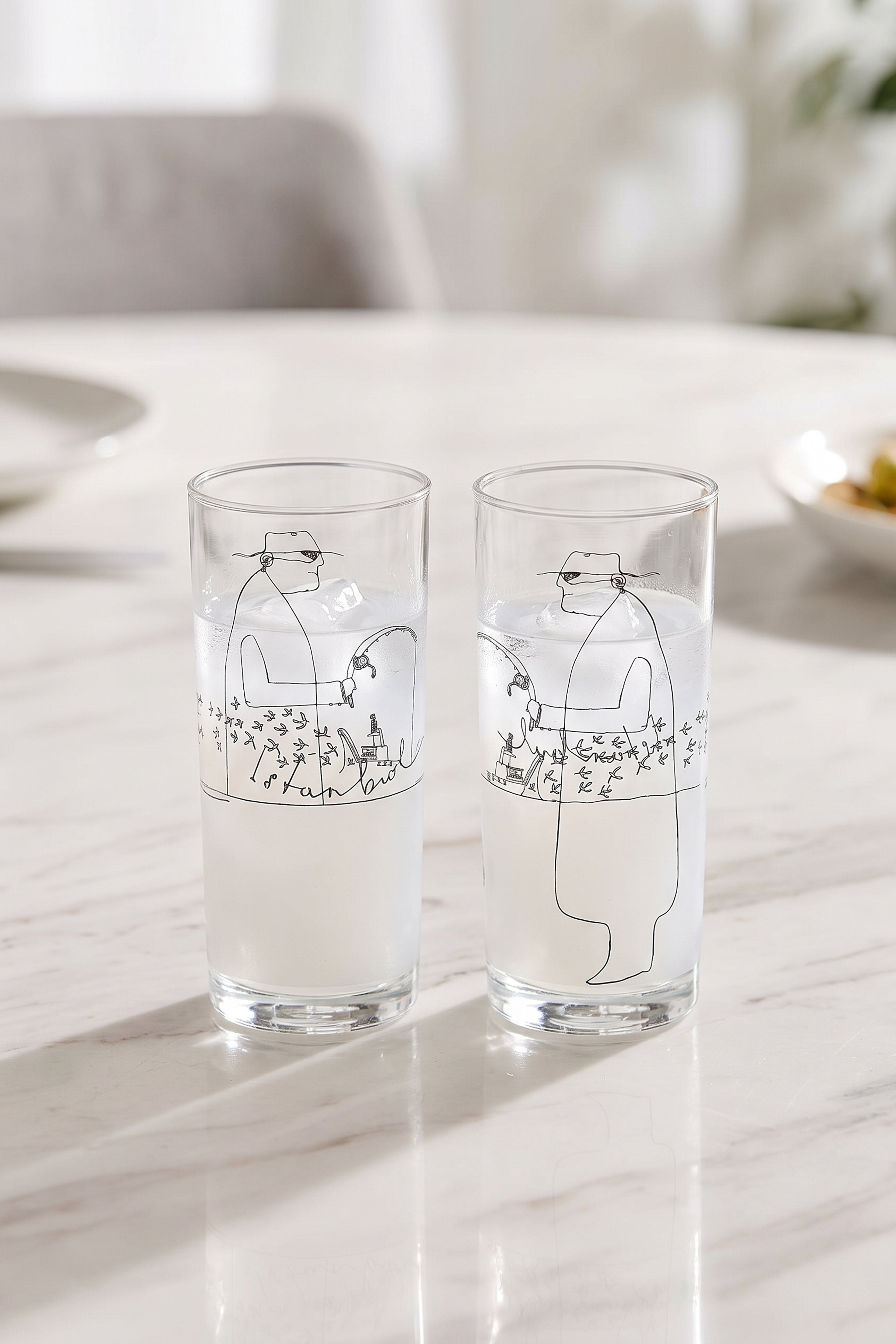 Behiç Ak Raki Glass Set 2 pcs