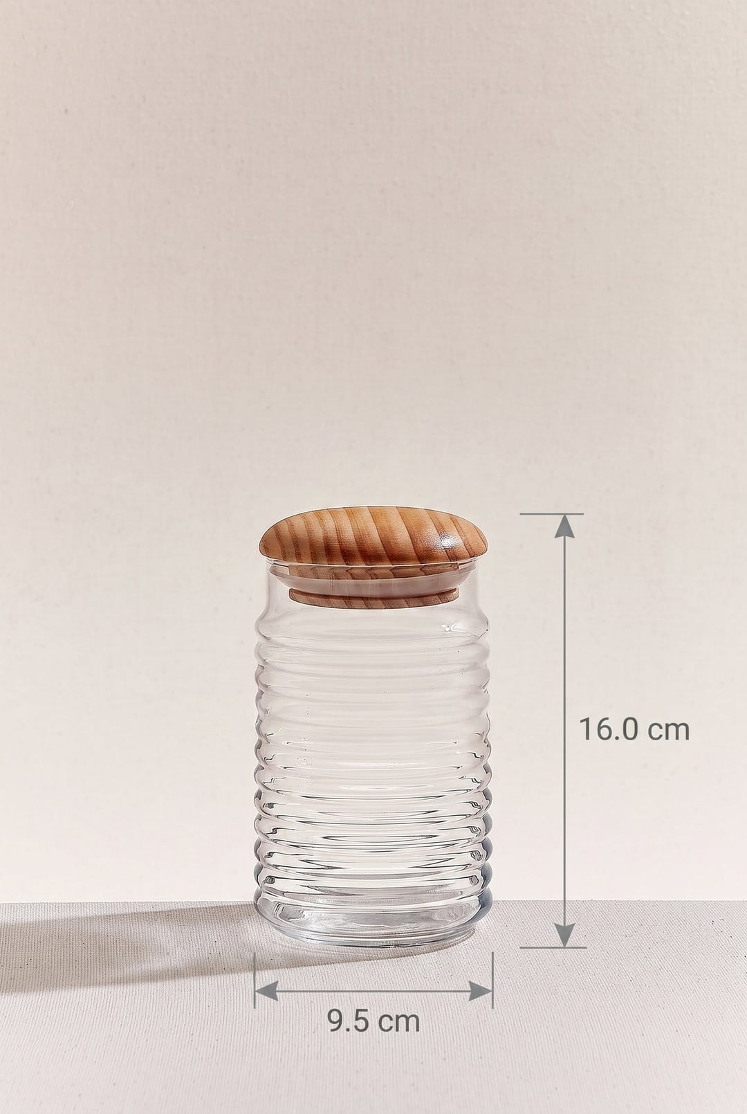 Ahşap Kapaklı Kavanoz 16 cm