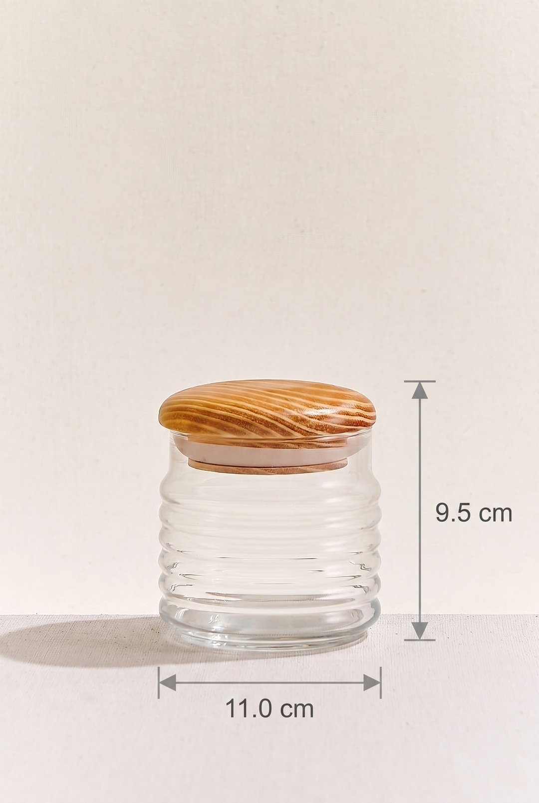 Ahşap Kapaklı Kavanoz 9 cm
