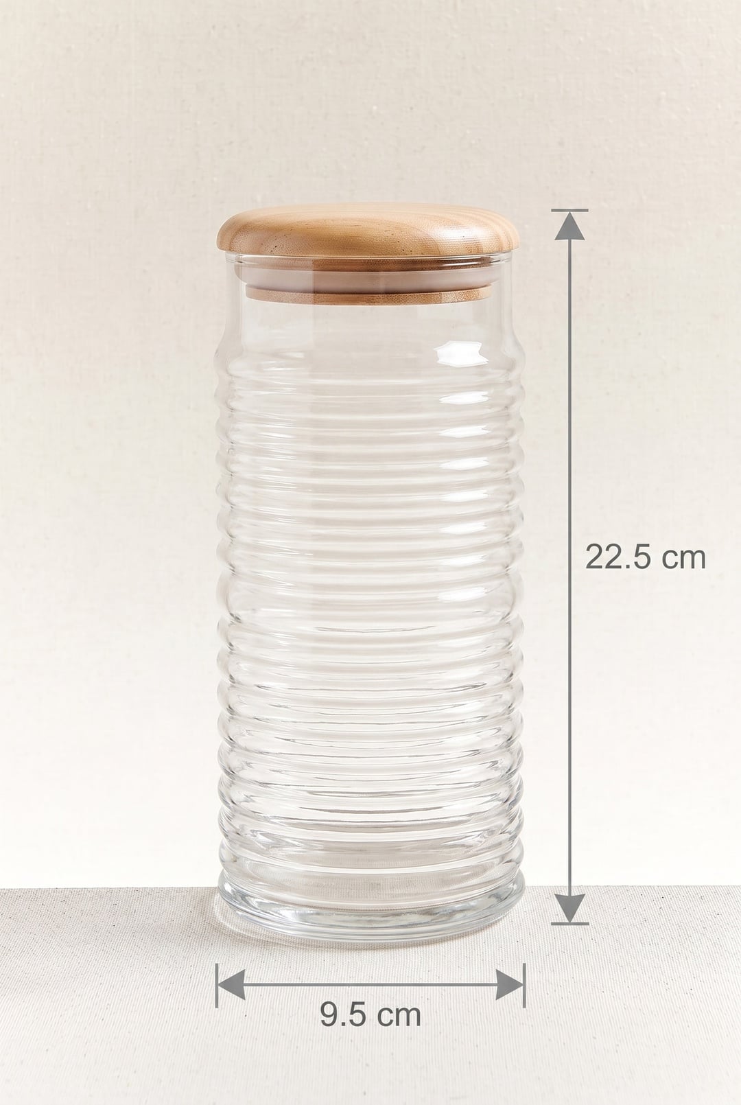 Ahşap Kapaklı Kavanoz 22 cm