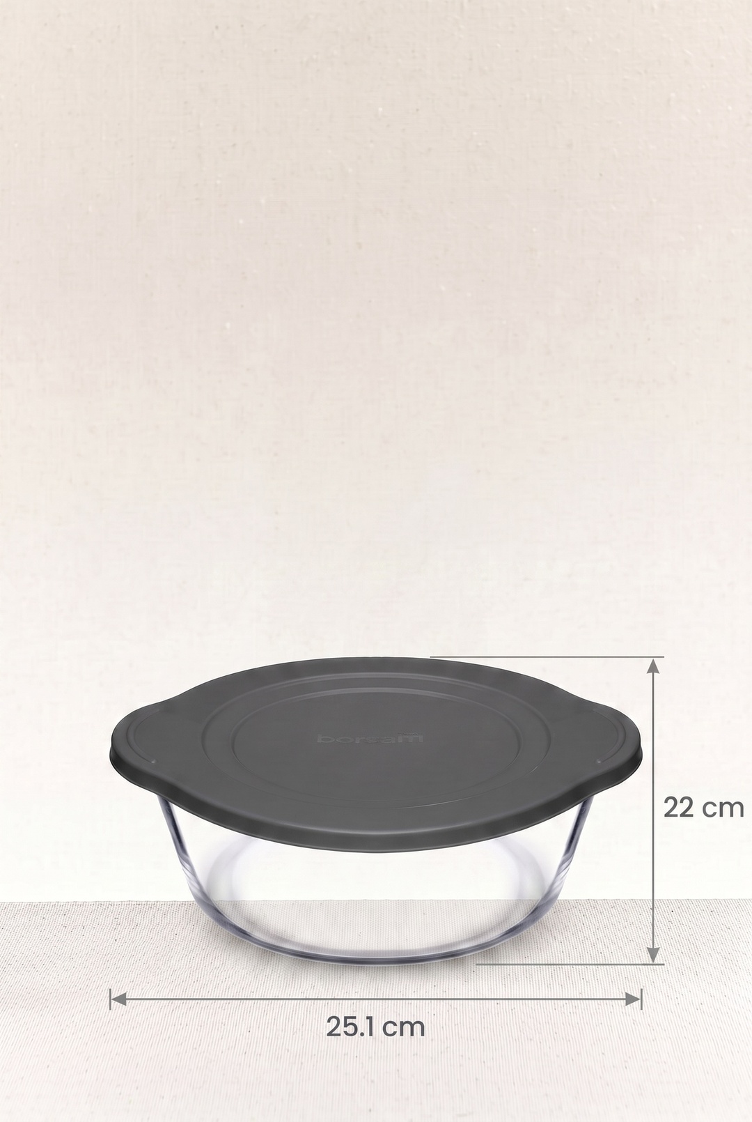Plastik Gri Kapaklı Saklama Kabı 2 L