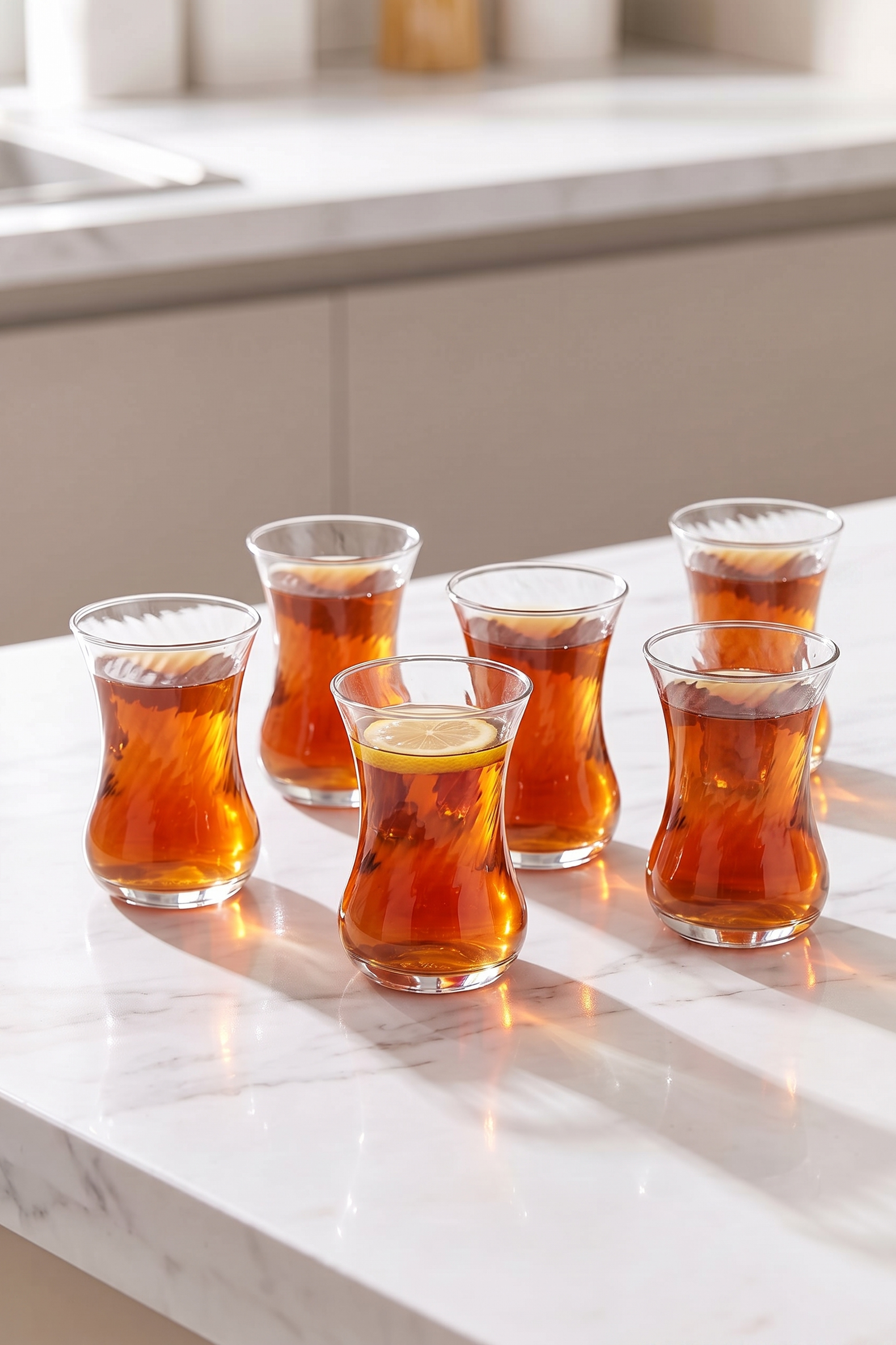 6'lı İnce Belli Optikli Çay Bardağı