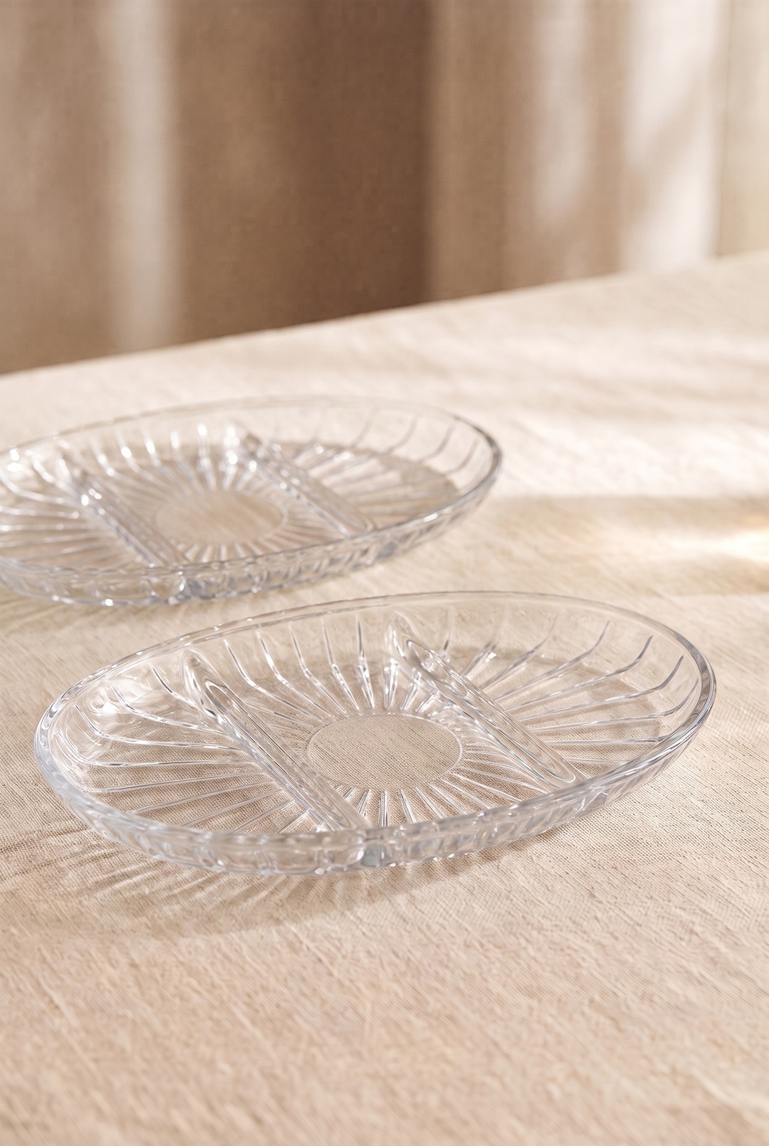 2'li Elegant Bölünmüş Oval Tabak
